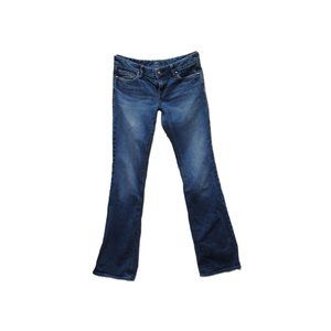 Express Denim Jeans Cool Vintage Distress Straight Baby Boot Cut Size 6